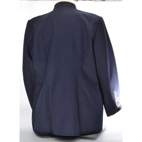 Hobby Horse Navy Blazer with Cream, Gold & Rhinestone Accents - 3X - Picture 2 of 7